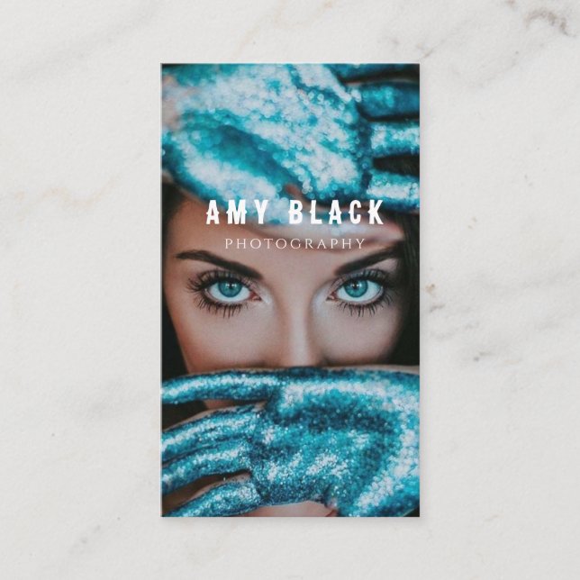Portrait Woman Girl Photography Business Card (Front)