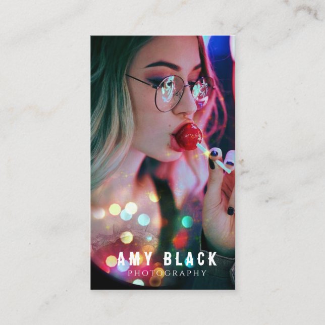 Portrait Woman Girl Photography Business Card (Front)