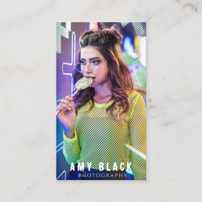 Portrait Woman Girl Photography Business Card (Front)