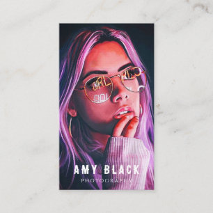 Portrait Woman Girl Photography Business Card