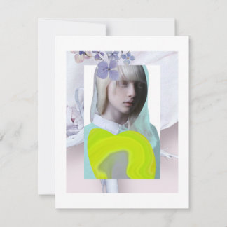 Portrait young girl pastel fluorescent digital col