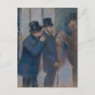 Portraits at the Stock Exchange by Edgar Degas Postcard