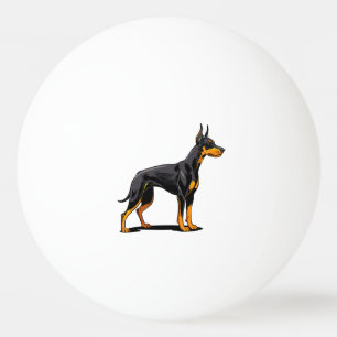 Portraits of a head Doberman dog front view Ping Pong Ball
