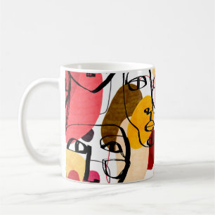 Portraits of a woman in modern abstract style. Han Coffee Mug