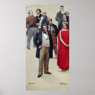 Portraits of artists and actors poster