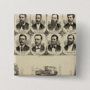 Portraits of Citizens of Cass County 15 Cm Square Badge