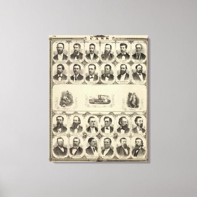 Portraits of Citizens of Cass County Canvas Print (Front)