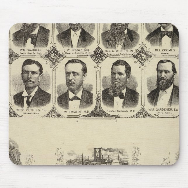 Portraits of Citizens of Cass County Mouse Mat (Front)