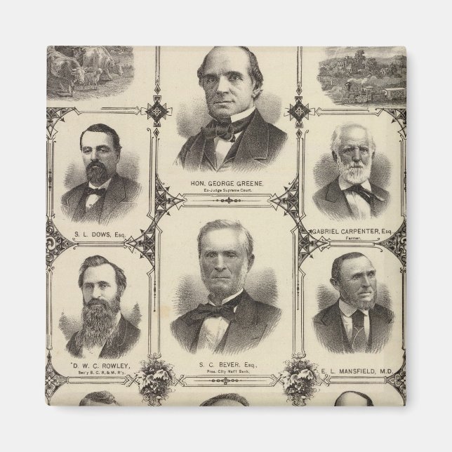 Portraits of Citizens of Cedar Rapids Magnet (Front)