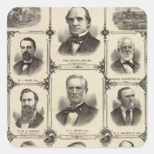 Portraits of Citizens of Cedar Rapids Square Sticker