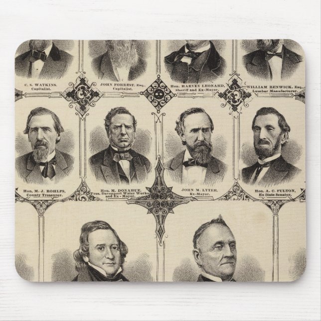 Portraits of Citizens of Scott County Mouse Mat (Front)