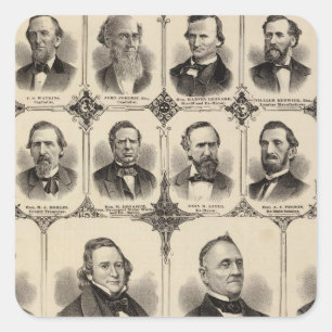 Portraits of Citizens of Scott County Square Sticker