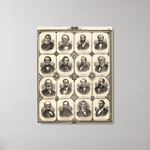 Portraits of EG Potter, Delano T Smith Canvas Print