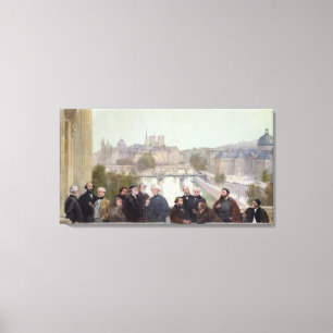 Portraits of French artists and authors Canvas Print