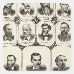 Portraits of Mrs DLR Wardner Square Sticker