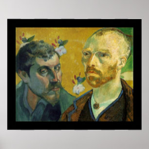Portraits of Paul Gauguin and Vincent van Gogh Poster