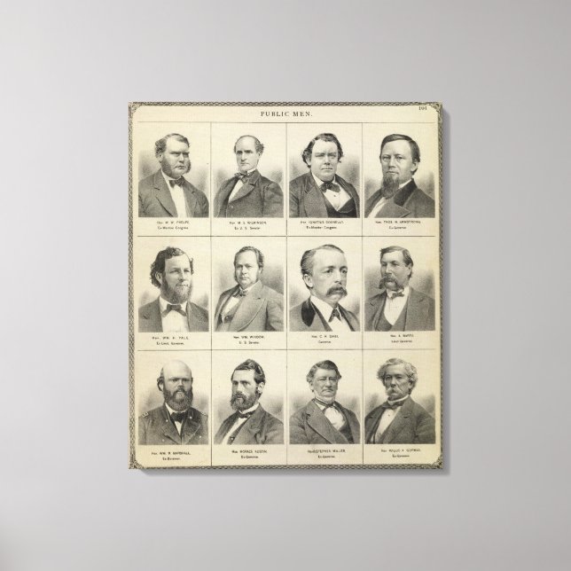 Portraits of Public Men, Minnesota Canvas Print (Front)