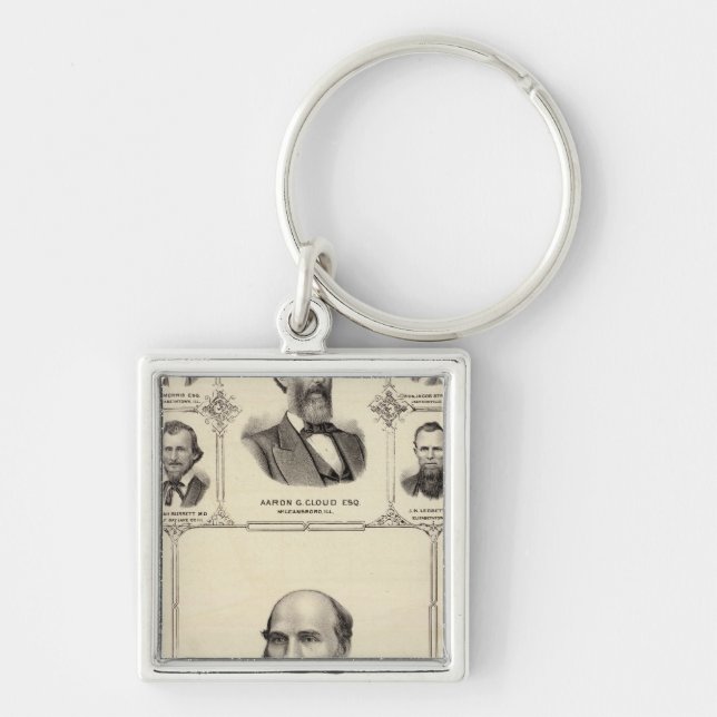 Portraits of Robert Hunter, Aaron G Cloud Key Ring (Front)
