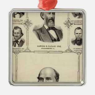 Portraits of Robert Hunter, Aaron G Cloud Metal Tree Decoration