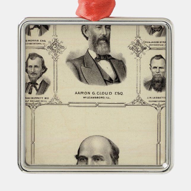 Portraits of Robert Hunter, Aaron G Cloud Metal Tree Decoration (Front)