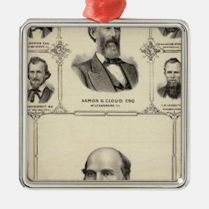 Portraits of Robert Hunter, Aaron G Cloud Metal Tree Decoration