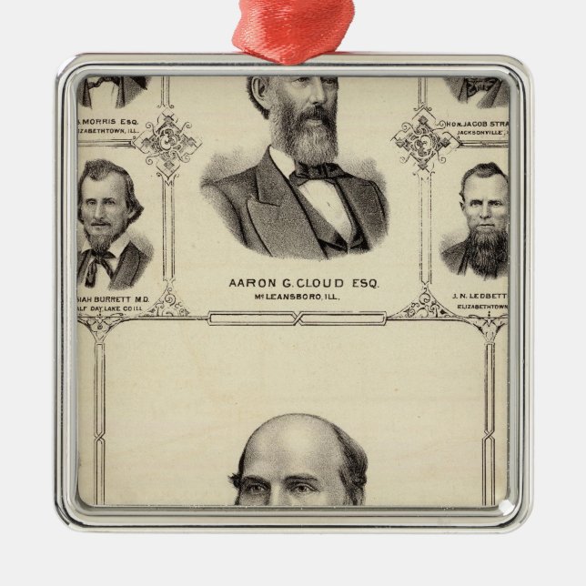 Portraits of Robert Hunter, Aaron G Cloud Metal Tree Decoration (Front)