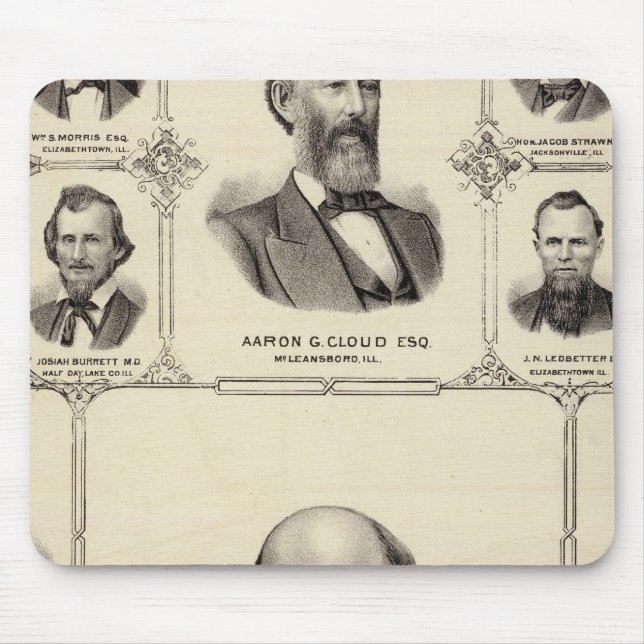 Portraits of Robert Hunter, Aaron G Cloud Mouse Mat (Front)