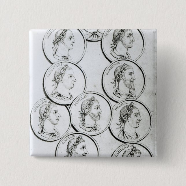 Portraits of Roman Emperors 15 Cm Square Badge (Front)