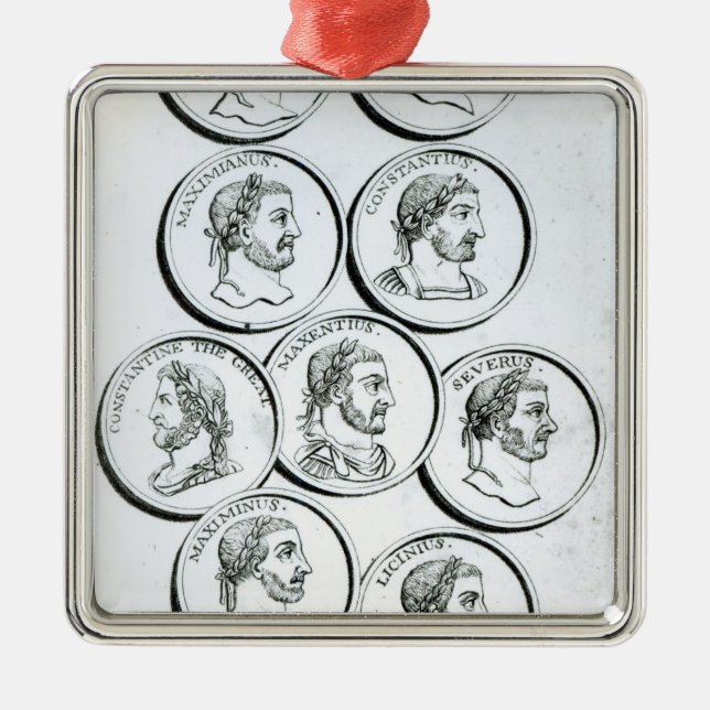 Portraits of Roman Emperors Metal Tree Decoration (Front)