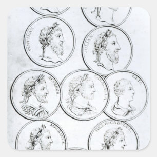 Portraits of Roman Emperors Square Sticker