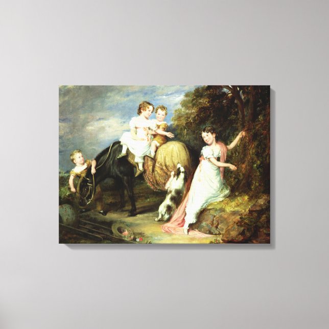 Portraits of the Children of the Rev.Joseph Arkwri Canvas Print (Front)