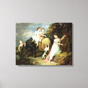 Portraits of the Children of the Rev.Joseph Arkwri Canvas Print