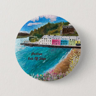 Portree Isle of Skye Scotland    6 Cm Round Badge