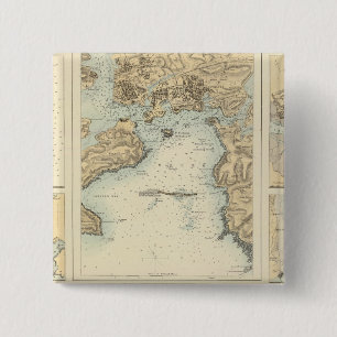 Ports and Harbours on the South Coast of England 15 Cm Square Badge