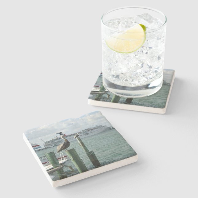 Portside View No.2 Stone Coaster (Side)