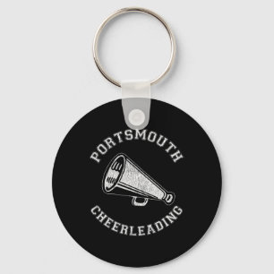 Portsmouth Cheer Distressed Retro 90's Cheerleader Key Ring