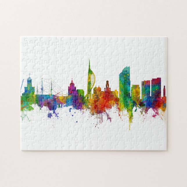 Portsmouth England Skyline Jigsaw Puzzle (Horizontal)