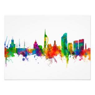 Portsmouth England Skyline Photo Print