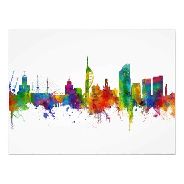 Portsmouth England Skyline Photo Print (Front)