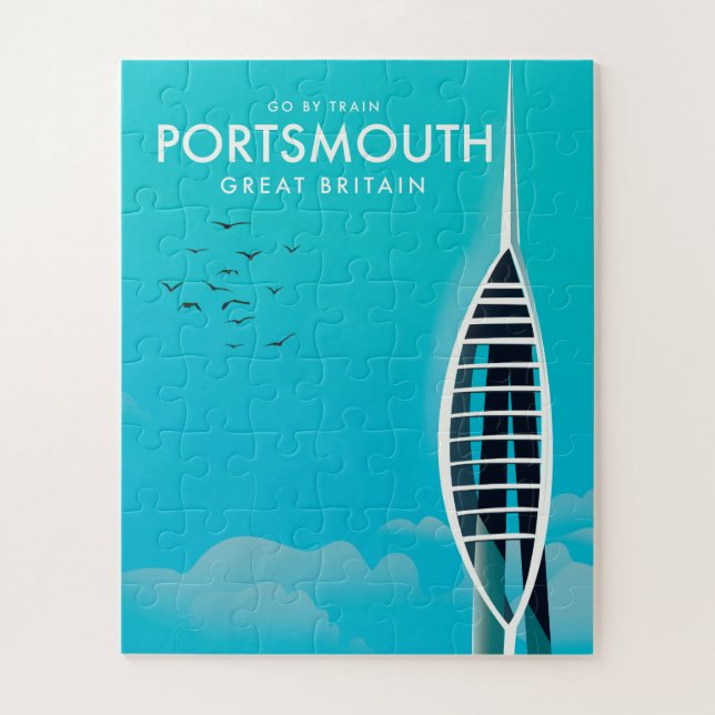 Portsmouth Great British Vacation poster Jigsaw Puzzle (Vertical)