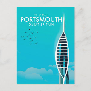 Portsmouth Great British Vacation poster Postcard