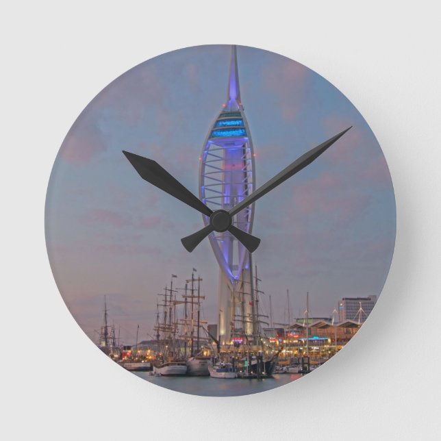 Portsmouth, Hampshire, England Round Clock (Front)