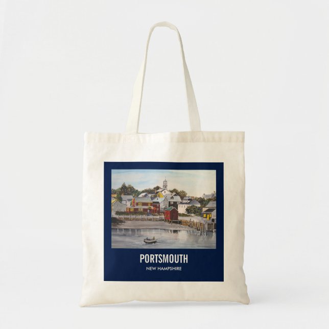 Portsmouth Harbour, New Hampshire Tote Bag (Front)