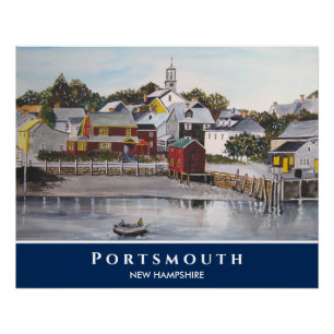 Portsmouth Harbour New Hampshire USA Painting Poster
