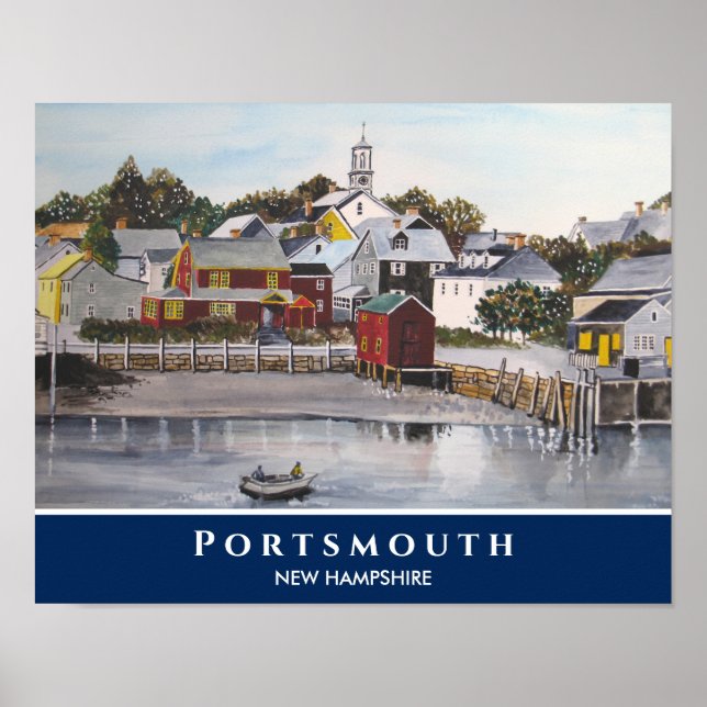 Portsmouth Harbour New Hampshire USA Painting Poster (Front)