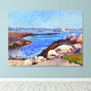 Portsmouth Harbour, NH fine art painting, Canvas Print