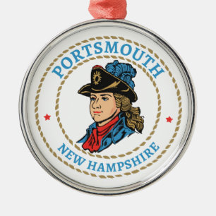 Portsmouth New Hampshire Colonial Metal Tree Decoration