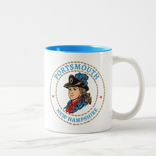 Portsmouth New Hampshire Colonial Two-Tone Coffee Mug (Right)