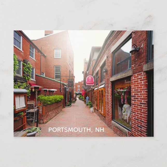 Portsmouth New Hampshire Scenic Travel Photo Postcard (Front)