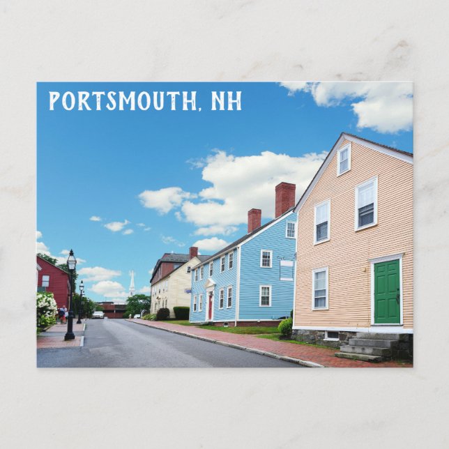 Portsmouth New Hampshire The Hill Historic Houses Postcard (Front)